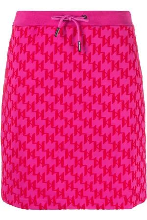 Karl Lagerfeld Flocked logo miniskirt