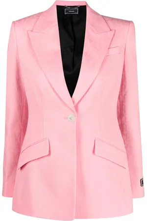 VERSACE Allover-jacquard wool blazer
