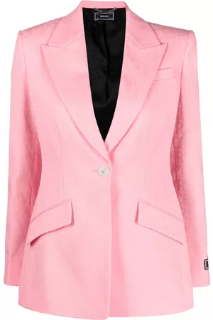 VERSACE Allover-jacquard wool blazer