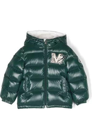 Moncler Coats - Logo-patch puffer coat