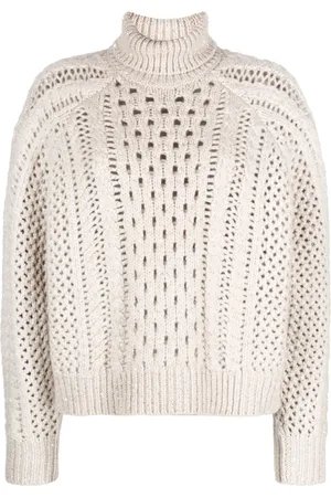 Brunello Cucinelli High-neck crochet-knit jumper