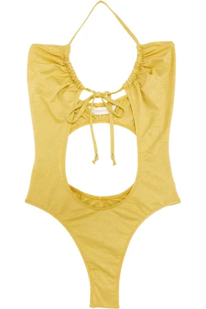 Palm Angels Glittered cut-out swimsuit
