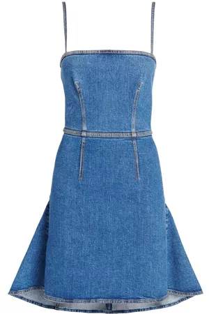 Alexander McQueen Kickback denim minidress