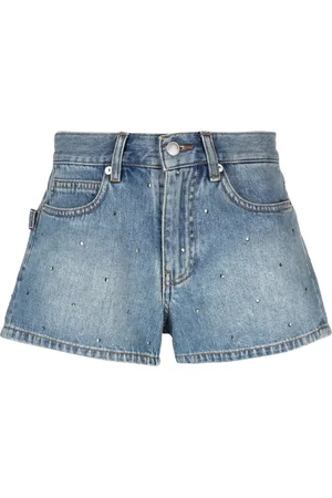 Zadig & Voltaire Rhinestone-embellished denim shorts