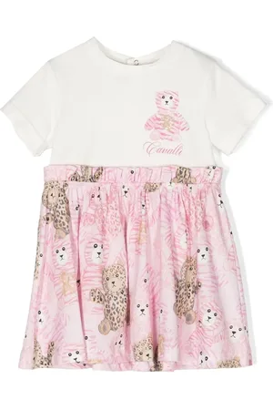 Roberto Cavalli Teddy-bear print cotton dress