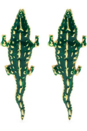 Natia X Lako Crocodile polished-finish earrings