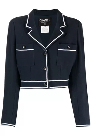 CHANEL 1995 CC-button cropped jacket