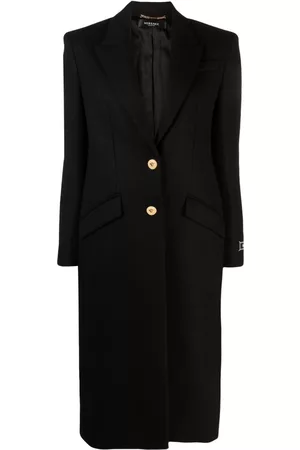 VERSACE Single-breasted wool-blend coat