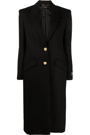 VERSACE Single-breasted wool-blend coat