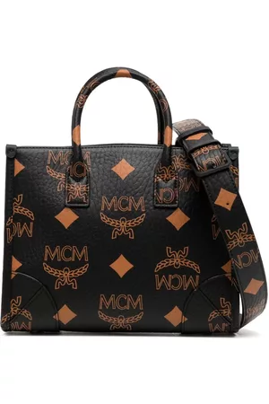 MCM Aren Boston Bag in Maxi Visetos Black VISETOS