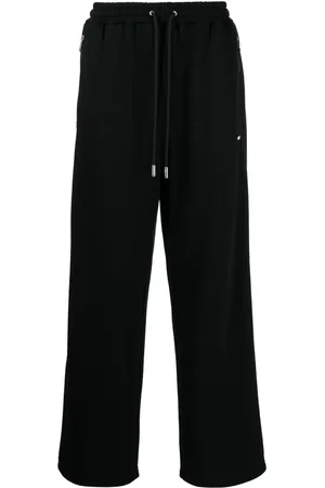 TEAM WANG design Straight-leg jersey track pants