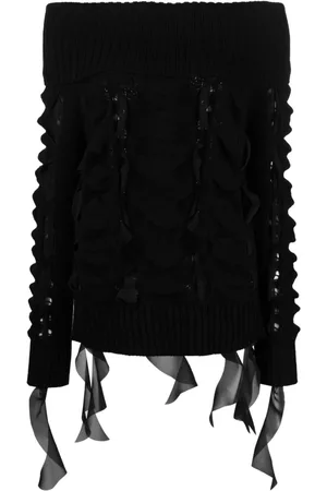 BLUMARINE Off-shoulder knitted top