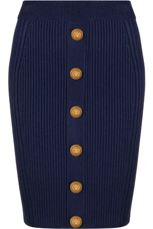 Balmain Cable-knit pencil skirt