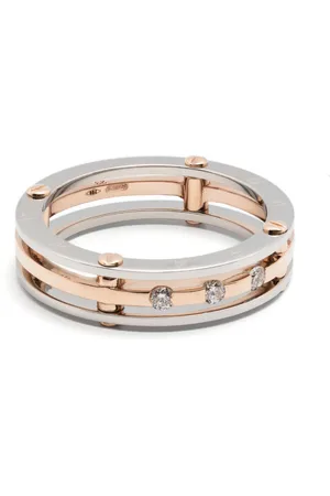 BARAKA Engraved-logo diamond-detail ring