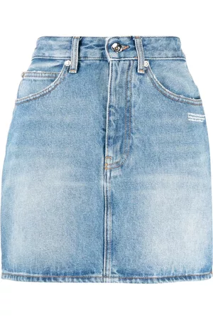 OFF-WHITE High-waisted mini denim skirt