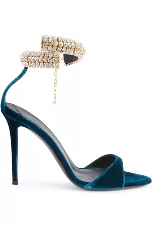 Giuseppe Zanotti Intriigo Bijoux 105mm velvet sandals