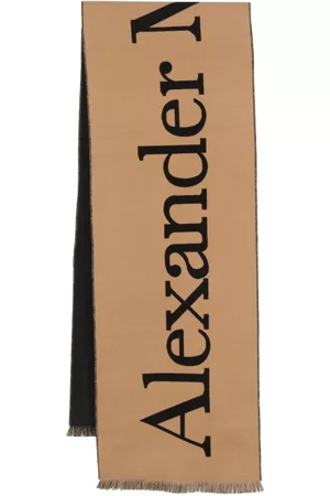 Alexander McQueen Intarsia-knit logo scarf