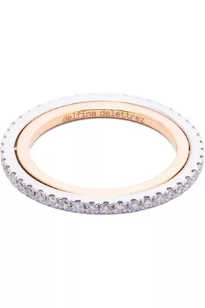 DELFINA DELETTREZ 18kt yellow gold & diamond tourbillon ring