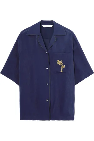 Palm Angels Embroidered bowling shirt