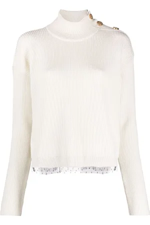 RED Valentino Button-detail long-sleeve top