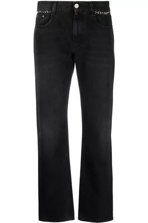 Stella McCartney Falabella chain-embellished slim-leg jeans