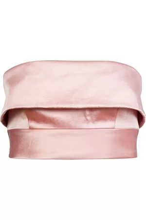 FLEUR DU MAL Strapless silk top
