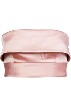 FLEUR DU MAL Strapless silk top