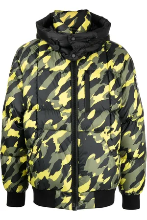 Moose Knuckles Camouflage-print hooded bomber jacket