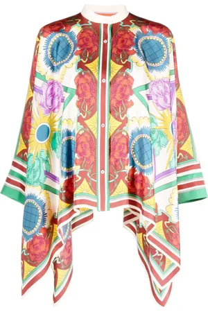 La DoubleJ Foulard asymmetric silk shirt