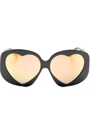 Moschino Heart-shaped oversize-frame sunglasses