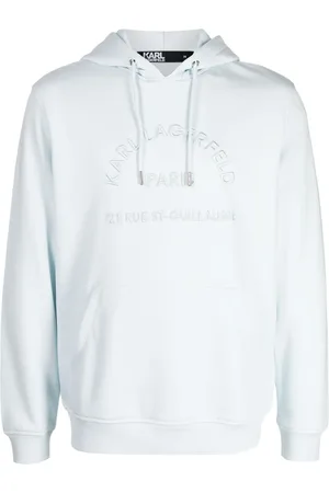 Karl Lagerfeld Logo-embroidered long-sleeve hoodie