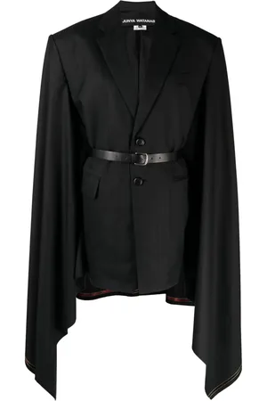 JUNYA WATANABE Belted wool cape blazer