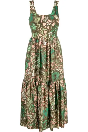 La DoubleJ Capri floral-print midi dress