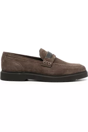 Brunello Cucinelli Suede penny loafers
