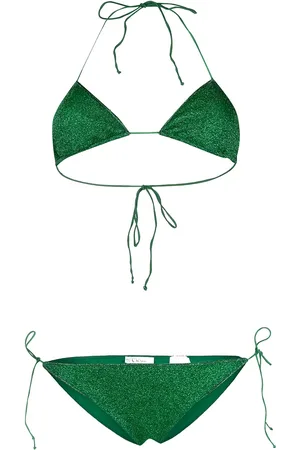 Oseree Lurex halterneck bikini