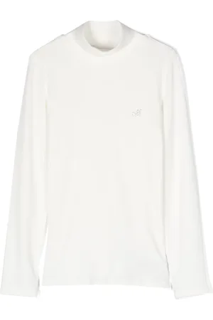 MONNALISA Crystal-embellished knitted top
