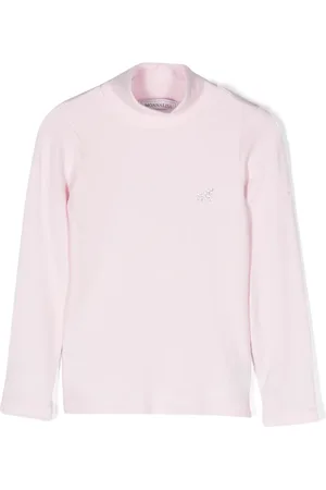 MONNALISA Crystal-embellished knitted top