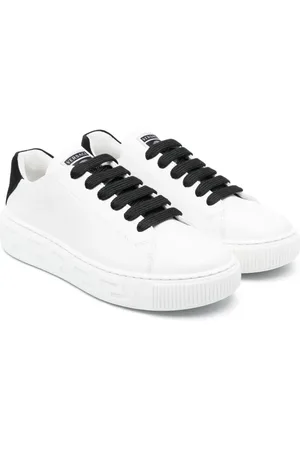 VERSACE Two-tone leather sneakers