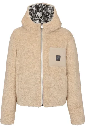 Balmain Teddy monogram-patch jacket
