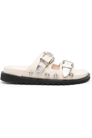 TOGA PULLA Stud-embellished leather slides