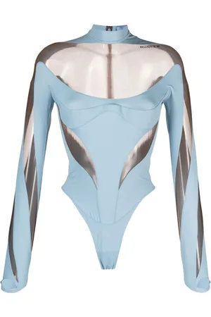 MUGLER Illusion panelled bodysuit