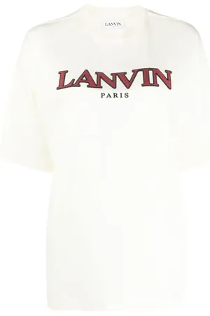 Lanvin Logo-embroidered cotton-jersey T-shirt