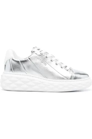 Jimmy Choo Diamond Light Maxi/F leather sneakers