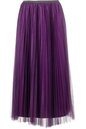 Fabiana Filippi Pleated tulle midi skirt