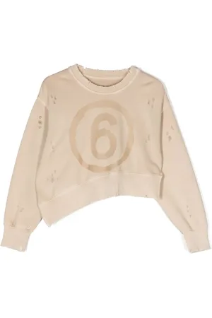 Maison Margiela Distressed asymmetric sweatshirt