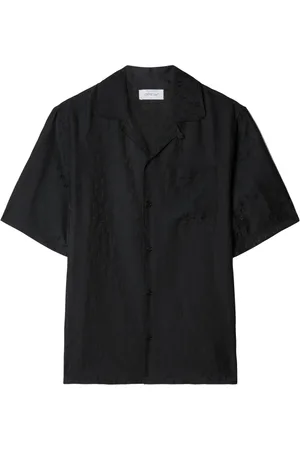 OFF-WHITE Logo-jacquard camp-collar shirt
