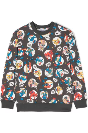 Moschino Superhero-print cotton sweatshirt