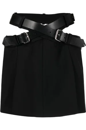 MONSE High-waisted belted-waist skirt