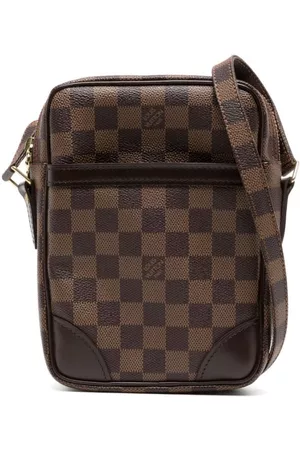 Louis Vuitton Brown Leather Damier Crossbody Men's Accessories