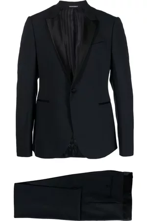Emporio Armani Satin-trim single-breasted suit